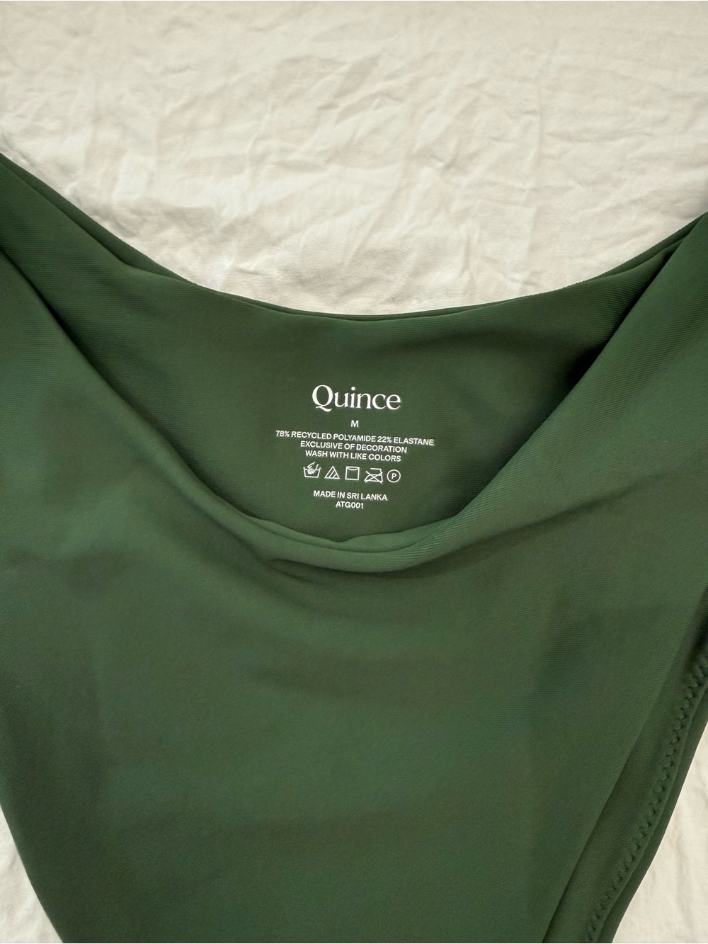 Quince Dark Green Scoop Bikini Set new - Picture 2 of 5